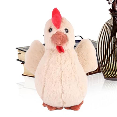 Rrlihjgu Huhn-Stofftier,Gefülltes Huhn | Plüschküken Kinderschlafpuppe | Weiche Küken-Kuscheltiere. Niedliche Plüschtiere für das Kinderzimmer. Kuscheltiere für Mädchen und von Rrlihjgu