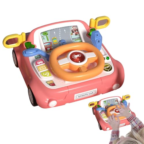 Rrlihjgu Interaktives Lenkrad für Kinder - Simulation Rollenspiel Fahren Interaktives Lenkrad,Pädagogische Simulation Auto-Fahrspielzeug, multifunktional und sicher für, Mädchen, Kinder von Rrlihjgu