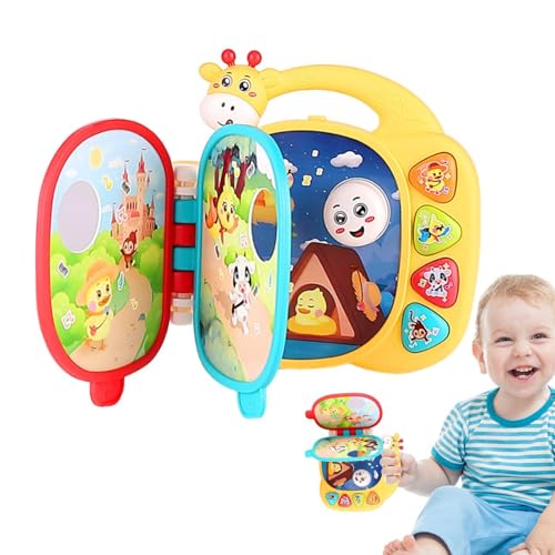 Rrlihjgu Kinderreim-Spielzeug, Musikbücher für Babys - Lustiges musikalisches Lernspielzeug, Musikreimbuch | Interaktives Lernspielzeug, Musik-Sound, leuchtendes Spielzeug für Kinder von Rrlihjgu