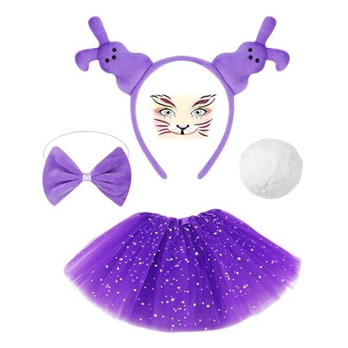 Rrlihjgu -Kostüm-Set, buntes Hasenkostüm, lustiges Cosplay-Zubehör, Zubehör für Frauen, Mädchen Rrlihjgu -Kostüm-Set, buntes Hasenkostüm, lustiges Cosplay-Zubehör, Zubehör für Frauen, Mädchen von Rrlihjgu