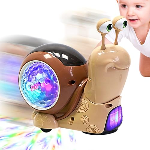 Rrlihjgu Musikalisches Schneckenspielzeug zum Krabbeln, Schneckenspielzeug zum Spazierengehen für Kleinkinder, beleuchtete elektrische Walkschnecke, Musikspielzeug mit Musik Rrlihjgu Musikalisches Schneckenspielzeug zum Krabbeln, Schneckenspielzeug zum Spazierengehen für Kleinkinder, beleuchtete elektrische Walkschnecke, Musikspielzeug mit Musik von Rrlihjgu
