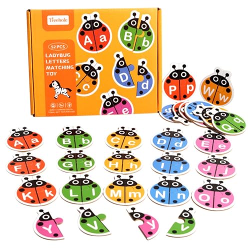 Rrlihjgu Passende Alphabet-Karten, Buchstaben-Lernkarten, Puzzle Sight Words Matching Game Alphabet Matching Card, Lernspielzeug-Tierwörter, Vorschul-Lernkarten für Kinder von Rrlihjgu