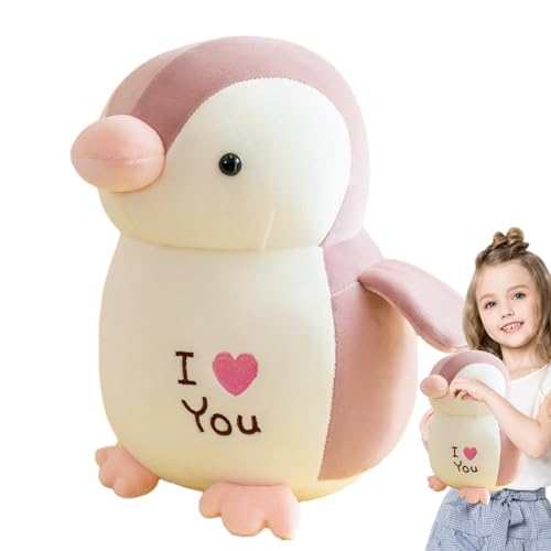 Rrlihjgu Pinguin Stofftier,Plüschpinguin Spielzeug,ICH Liebe Dich Tierspielzeug Plüschtiere - Kuschelige, entzückende Tierplüschtiere für den Lehrer-Schüler-Preis von Rrlihjgu