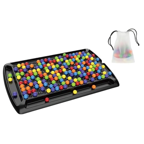 Rrlihjgu Rainbow Puzzle Schachspiel, Elimination Brettspiel Mit 241Pcs Bead, Puzzle Chess Board Rainbow Ball Elimination Game, Regenbogen Puzzle Schach, Rainbow Perle Elimination Toys von Rrlihjgu