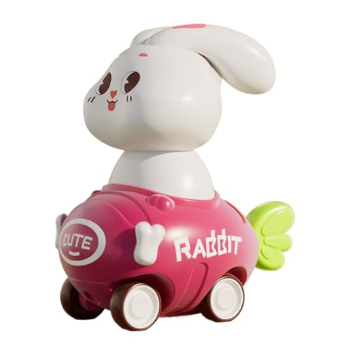 Rrlihjgu Reibungsbetriebenes Spielzeug, Press-and-Go-Autospielzeug - Kids Bunny Press Rennwagen | Reibungsbetriebene Fahrzeuge, stoßfestes Trägheitsauto, Zugauto für, Mädchen, Kleinkinder, von Rrlihjgu