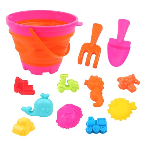 Rrlihjgu Sand Eimer Für Kinder,Sandspielzeug Mit Schaufeln Und Eimern Für Kinder - 13-teiliges Zusammenklappbares -Bauset Für Outdoor Aktivitäten, Spielzeug Für Draußen Mit Familienfreundlichem Rrlihjgu Sand Eimer Für Kinder,Sandspielzeug Mit Schaufeln Und Eimern Für Kinder - 13-teiliges Zusammenklappbares -Bauset Für Outdoor Aktivitäten, Spielzeug Für Draußen Mit Familienfreundlichem von Rrlihjgu
