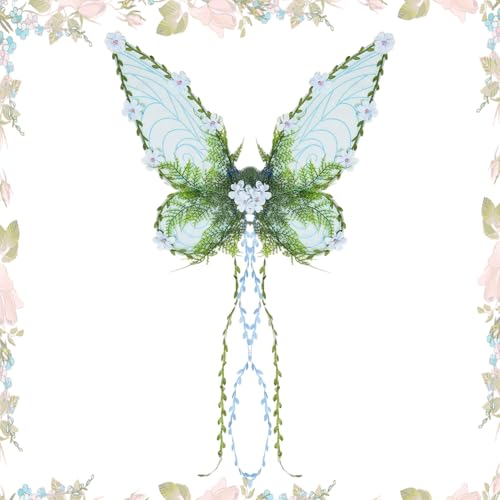 Rrlihjgu Schmetterlingsflügel mit Ranken, Kostümzubehör für Mädchen, Stolzparty, Make-up, Gartenfest, Bühnenauftritt, Weihnachten Rrlihjgu Schmetterlingsflügel mit Ranken, Kostümzubehör für Mädchen, Stolzparty, Make-up, Gartenfest, Bühnenauftritt, Weihnachten von Rrlihjgu