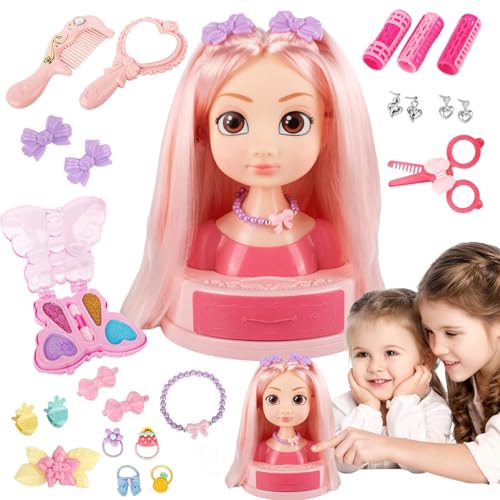 Rrlihjgu Schönheitssalonspielzeug für Mädchen, Set aus Nachahmung des Schönheitssalons für kleine Mädchen, Friseur-Set und Kostüme mit Ohrringen, Zangen und Haarnadeln Rrlihjgu Schönheitssalonspielzeug für Mädchen, Set aus Nachahmung des Schönheitssalons für kleine Mädchen, Friseur-Set und Kostüme mit Ohrringen, Zangen und Haarnadeln von Rrlihjgu
