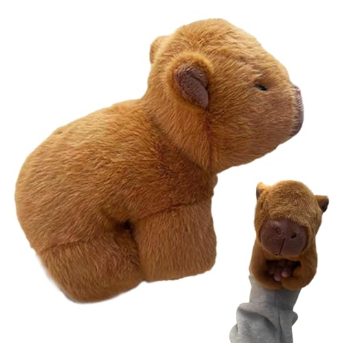 Rrlihjgu Simulation Capybara Plüschspielzeug Capybara Gefülltes Spielzeug Realistische Capybara Plüschspielzeug Niedlich Capybara Slap Armband Capybara Plüsch Handzeug,23x10x12Cm von Rrlihjgu