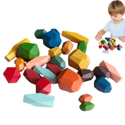 Rrlihjgu Stapelspielzeug für Kinder, Stapelbausteine aus | Balance Rocks für Kleinkinder, sensorisches Spielzeug | Feinmotorikspielzeug, STEM-Lernspielzeug, Kleinkindspiele für Kinder im von Rrlihjgu