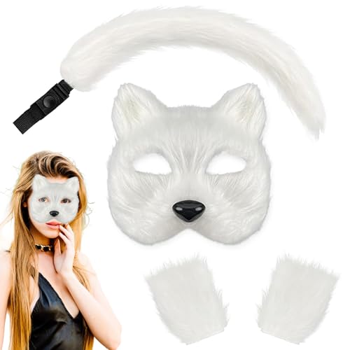 Rrlihjgu Tiergesicht, Kostüm, Schwanz, Tierkostüm, verstellbare Träger, atmungsaktives Design, inklusive Handschuhe für Partys, Kostüme und Fotos Rrlihjgu Tiergesicht, Kostüm, Schwanz, Tierkostüm, verstellbare Träger, atmungsaktives Design, inklusive Handschuhe für Partys, Kostüme und Fotos von Rrlihjgu