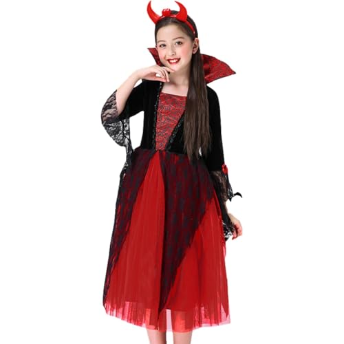 Rrlihjgu Vampir-Kostüm für Mädchen | Vampir-Kostüm – Gothic-Kleidung für Partys, Theaterstücke, Cosplay, Treffen, Festivals Rrlihjgu Vampir-Kostüm für Mädchen | Vampir-Kostüm – Gothic-Kleidung für Partys, Theaterstücke, Cosplay, Treffen, Festivals von Rrlihjgu