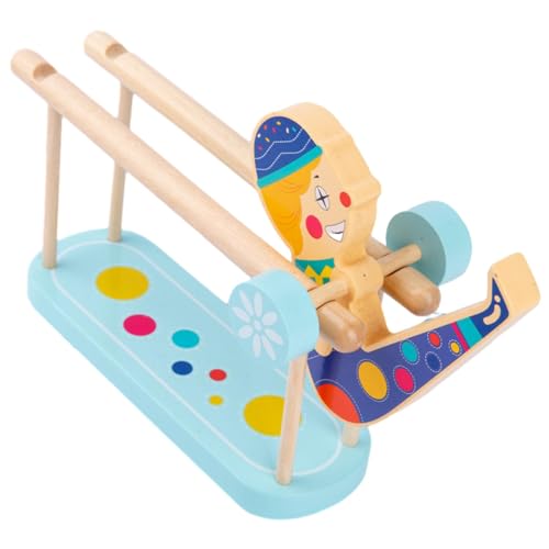 Rrlihjgu Zirkusspielzeug,Rollspielzeug - Holz-Rollspielzeug mit Zirkusclown- und Delfin-Motiv,-pädagogisches Vorschulspaßspielzeug für Kinder, und Mädchen von Rrlihjgu