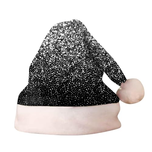 Rrongwn Weihnachtsmütze Lustig Warm And Dicker Weihnachtsmann Santa Nikolaus Mütze Mit Regenbogen Pailletten Neujahr Festliche Weihnachtskostüm Warme Wintermütze Für Partys Baby Santa Hat von Rrongwn