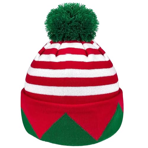 Rrongwn Weihnachtsmützen Erwachsene Erwachsene Beanie Hat Festliche Nikolaus Kostüm Häkeln Partymütze Doppelseitige Samtmütze Mütze Bequeme Weihnachtsmützen von Rrongwn