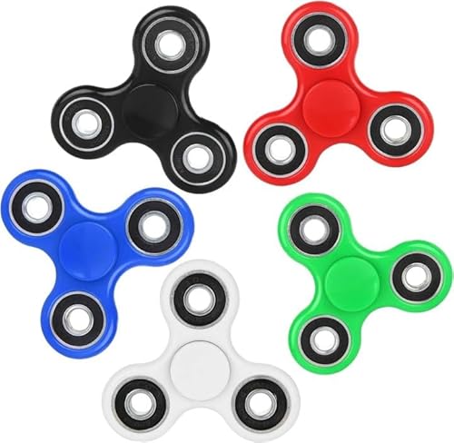 Rseuphiee 5 Stück Fidget Spinner, Finger Fidget Spinner, Anti Stress Entlastung Spielzeug, Angstspielzeug, Stressreduzierer, Geschenke für Erwachsene, Kinder, Partygeschenke von Rseuphiee