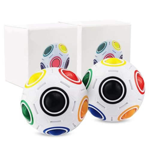 Rseuphiee Regenbogenball, Magischer Regenbogen Puzzleball, Knobelspiel Zauberball mit 12 Löcher Rainbow Ball, Spaß Stressabbau Magic Ball, Denksport Ball Spielzeug, für Kinder Teens & Erwachsene von Rseuphiee