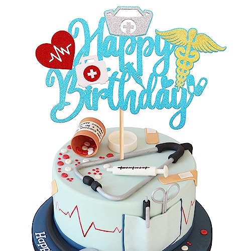 Rsstarxi 1 Packung Krankenschwester Happy Birthday Cake Topper Glitzer Krankenpflege Geburtstag Kuchen Pick Krankenschwester Geburtstag Party Kuchen Dekorationen für medizinische Rn Thema Krankenschwester Geburtstag Party Dekor Blau Rsstarxi 1 Packung Krankenschwester Happy Birthday Cake Topper Glitzer Krankenpflege Geburtstag Kuchen Pick Krankenschwester Geburtstag Party Kuchen Dekorationen für medizinische Rn Thema Krankenschwester Geburtstag Party Dekor Blau von Rsstarxi