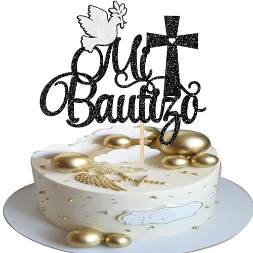 Rsstarxi 1 Packung Spanischer Mi Bautizo Tortenaufsatz Glitzer Kreuz Religiöser Gott Segen Erste Heilige Kommunion Kuchen Pick Taufe Kuchen Dekoration für Babyparty Geburtstag Party Dekoration Schwarz Rsstarxi 1 Packung Spanischer Mi Bautizo Tortenaufsatz Glitzer Kreuz Religiöser Gott Segen Erste Heilige Kommunion Kuchen Pick Taufe Kuchen Dekoration für Babyparty Geburtstag Party Dekoration Schwarz von Rsstarxi