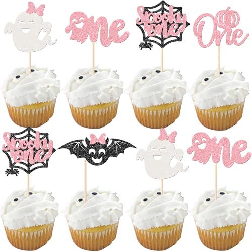 Rsstarxi 30 Stück Halloween-Cupcake-Topper Gruseliges One Girl First Birthday Cupcake Dekorationen Geist Fledermaus Spinne Kürbis Cupcake Picks für Halloween Babyparty 1. Geburtstag Party Kuchen Rsstarxi 30 Stück Halloween-Cupcake-Topper Gruseliges One Girl First Birthday Cupcake Dekorationen Geist Fledermaus Spinne Kürbis Cupcake Picks für Halloween Babyparty 1. Geburtstag Party Kuchen von Rsstarxi