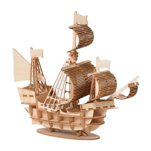 3D Holzpuzzle Zum Zusammenbauen Laserschneiden Segelschiff Doppeldecker Dampfzug Für Erwachsene Deko Lokomotive Kind Geschenk von Rtyweth