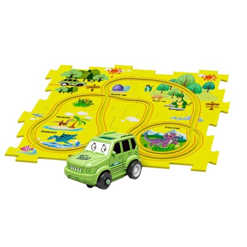 Kinder Pädagogische Puzzlebahn Auto Spielset, Puzzle Racer Kids Car Track Montage Set, Elektrische Automatik Auto Rai von Rtyweth