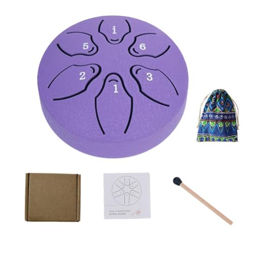 Mini-Zungentrommel für Kinder, 6 Töne, Stahlzungentrommel für Kinder, musikalisches Metall-Tank-Set, Yoga, Bildung, Trommeln für Meditation, Garten, Glockenspiel, Power-Handpan-Trommel, Gartenspiel, von Rtyweth