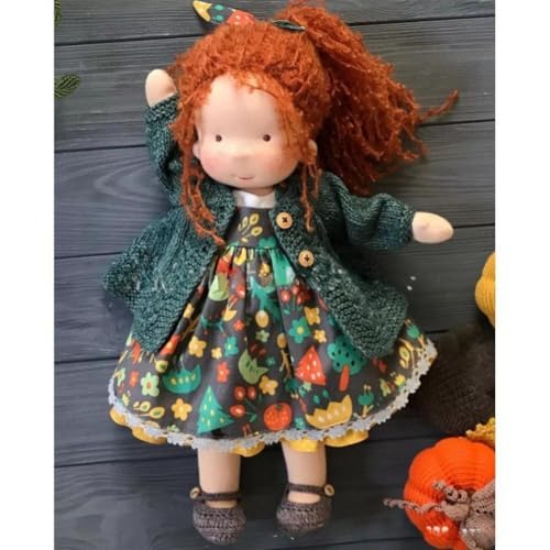 Rtyweth Waldorf Puppe Handgemachte Handgemachte Waldorf Puppe Vintage Häkelpuppe Mini Dress Up Puppen Waldorf Puppe Kit Handgemachte Accessoires Geburtstagsgeschenke Plüschfigur Spielzeug von Rtyweth