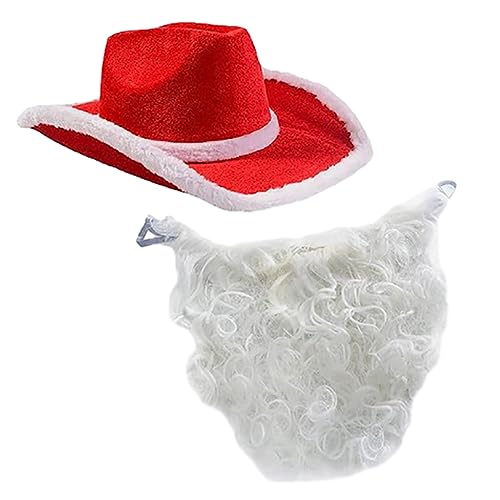 Ruarby 2 weiße Weihnachtsmann-Bart- und Weihnachtsmannmützen, Weihnachtsfeiertage, Cosplay-Zubehör, Weihnachtsmann-Anzug, Weihnachtsmann-Outfit-Set Ruarby 2 weiße Weihnachtsmann-Bart- und Weihnachtsmannmützen, Weihnachtsfeiertage, Cosplay-Zubehör, Weihnachtsmann-Anzug, Weihnachtsmann-Outfit-Set von Ruarby