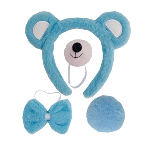 Ruarby Bärenkostüm-Set, Ohren, Schwanz, Fliege, Nase, Tutu, Handschuh, Tier-Kostüm, Zubehör für Kinder, Halloween, Cosplays, Requisiten, Tier-Cosplays Ruarby Bärenkostüm-Set, Ohren, Schwanz, Fliege, Nase, Tutu, Handschuh, Tier-Kostüm, Zubehör für Kinder, Halloween, Cosplays, Requisiten, Tier-Cosplays von Ruarby