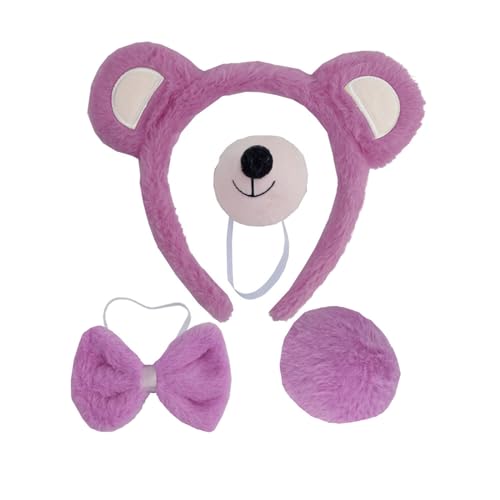 Ruarby Bärenkostüm-Set, Ohren, Schwanz, Fliege, Nase, Tutu, Handschuh, Tier-Kostüm, Zubehör für Kinder, Halloween, Cosplays, Requisiten, Tier-Cosplays Ruarby Bärenkostüm-Set, Ohren, Schwanz, Fliege, Nase, Tutu, Handschuh, Tier-Kostüm, Zubehör für Kinder, Halloween, Cosplays, Requisiten, Tier-Cosplays von Ruarby