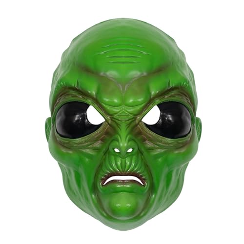 Ruarby Grüne Alien-Maskerade, Alien, Cosplay, lustig, voller Kopf, Halloween, Cosplay für Kostüme von Ruarby