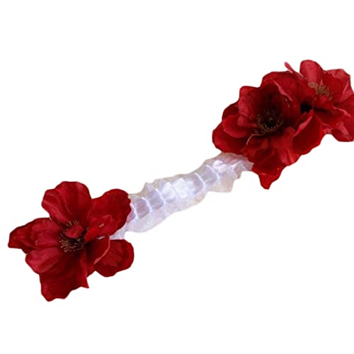 Ruarby Haarreif Goth Haarband Kopfbedeckung Spitze Blume Haarschmuck Dienstmädchen Cosplay Dress Up von Ruarby