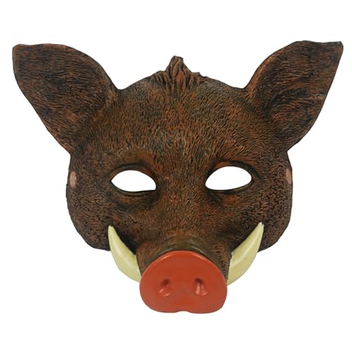 Ruarby Halloween-Wildschwein für Halloween, Maskerade, Karneval, Halloween, Cosplay, Wildschwein, Halloween, Vollgesicht von Ruarby