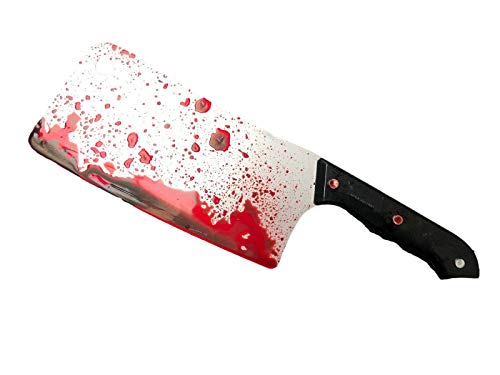 Rubber Johnnies Blutiges Fleischbeil Hartplastik Verkleidung Schwerter Metzger Halloween Waffen Zubehör von Rubber Johnnies