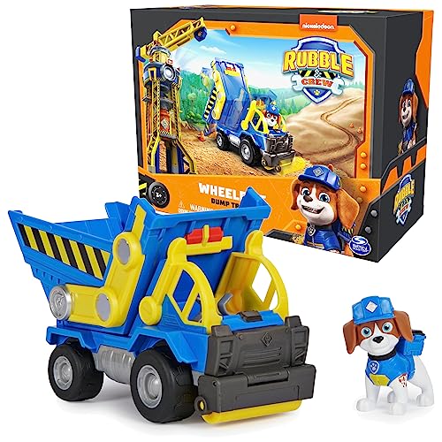 Rubble & Crew, Wheeler's Muldenkipper Spielzeug mit beweglichen Teilen und einer Sammel-Actionfigur, Kinderspielzeug ab 3 Jahren von Rubble & Crew