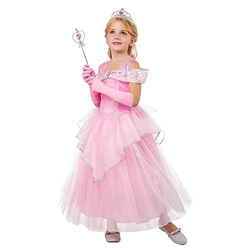 Bristol Novelty 3016305-6000 Kostüm Pinke Prinzessin, für Mädchen, blau, 5–6 Jahre von Rubie's