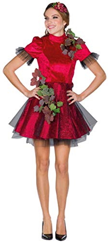 PartyXPeople Damen Kostüm Rotwein |Verkleidung Kleid Weinkönigin Trauben Weinlaub|Karneval Fasching | Gr. 36 von Rubie's