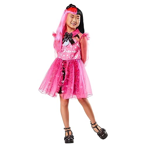 Rubie's 1000679XS000 Draculaura Deluxe Kinderkostüm Monster High Kinder Verkleidung Mädchen, Mehrfarbig, 5-6 Jahre von Rubies