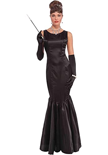 Forum Novelties AC547 High Society Langes Kleid, Schwarz 60S UK Kostüm, Standard von Rubie's