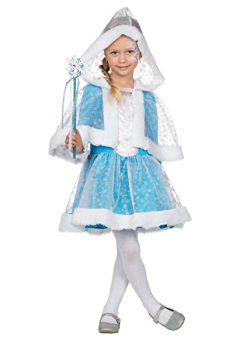 Generique - Zauberhafte Eisprinzessin Kinderkostüm für Mädchen Fasching blau-Weiss - 104/116 (5-6 Jahre) von Rubie's