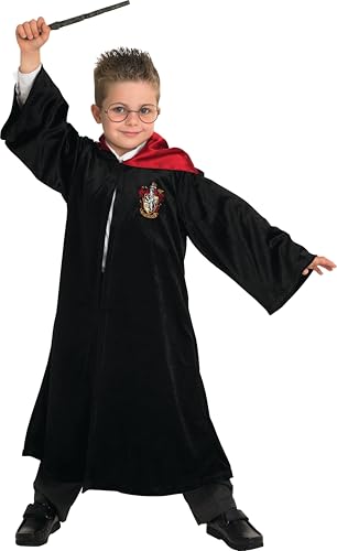 Luxuriöses Harry Potter Kostüm Umhang + Krawatte + Stab + Brille 9-10 Jahre von Rubie's