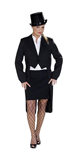 PartyXPeople Damen Frack Kostüm | Verkleidung elegant | Zirkus Direktorin | Kostüm langer Blazer Gehrock schwarz 13222-40 von Rubie's