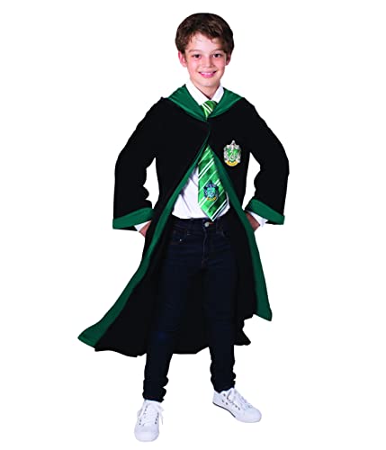 RUBIE'S Harry Potter Offizielles Slytherin-Kleid für Kinder, 7-10 Jahre, Kostüm, schwarzes Kleid mit Kapuze – für Halloween, Karneval – Geschenkidee zu Weihnachten von Rubie's