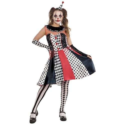 Rubie's 1001699S000 Monochromes Clown-Kleid für Erwachsene, Damen, Mehrfarbig, 10–12 von Rubie's