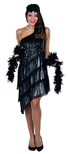 Rubie's 13317-42 Rubies Kostüm Charleston Kleid schwarz/weiß Damen Fasching/Karneval-42, Multi-Colored von Rubie's