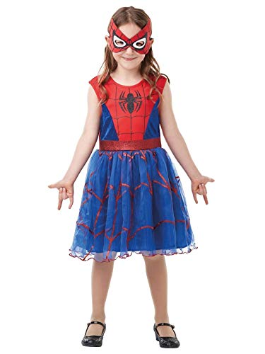 Rubie's Offizielles Luxuskostüm Spider-Girl, Marvel, für Kinder, Superhelden-Verkleidung, Kindergröße S, 3-4 Jahre, Körpergröße 104 cm Halloween von Rubie's