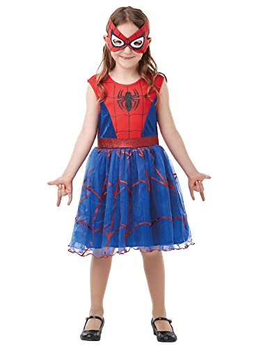 Rubie's Offizielles Luxuskostüm Spider-Girl, Marvel, für Kinder, Superhelden-Verkleidung, Kindergröße M, 5-6 Jahre, Körpergröße 116 cm Halloween von Rubie's