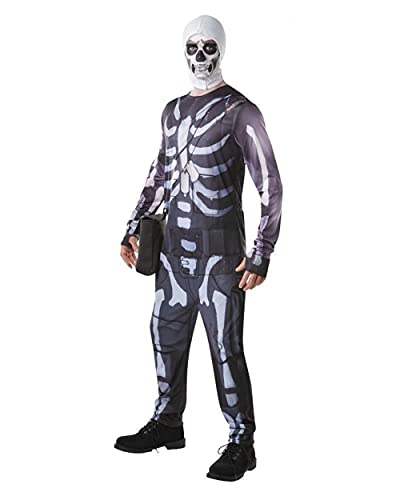 Rubies Offizielles Fortnite Skull Trooper-Kostüm, Größe M, Taille 80 cm, Höhe 1,8 m, Gaming-Skin von Rubie's