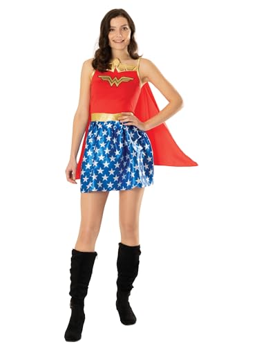 Rubies DC Justice League Wonder Woman Erwachsenenkostüm, Superhelden-Kostüm, Größe M, UK 12-14, Halloween, Halloween von Rubie's